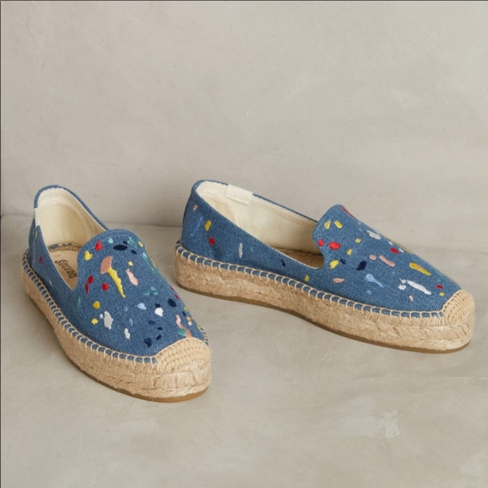 Urban Outfitters plaint spattered espidrilles
